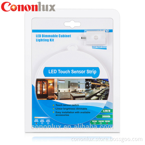 DC12V 4.8w 60leds 3000k 4000k 6000k diammable flexible led touch sensor strip